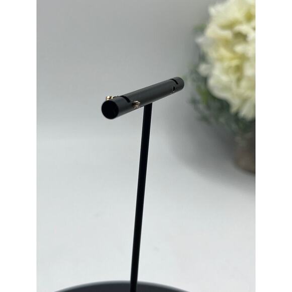 Yellow Gold 14k Designer Signed Round Solitaire Stud Pierced Earring *Single - Picture 4 of 9